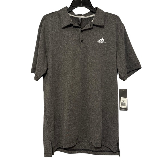 Adidas Golf Polo Ultimate‎ UPF 50 Grey Heather Size Medium NWT - Picture 1 of 8